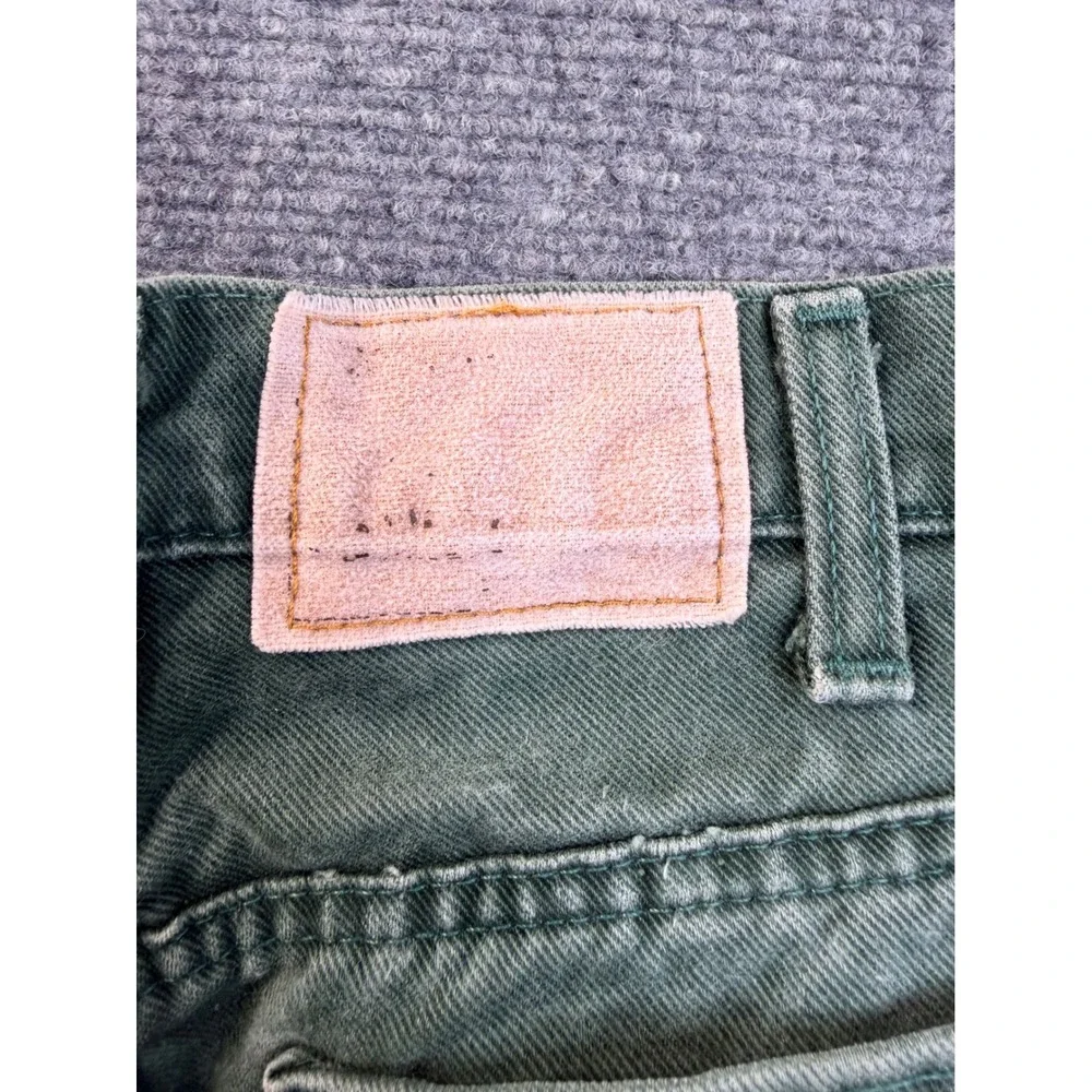 Vintage Levis 541 Jeans 34x32 Green Cotton Fade USA Made Sample Garment Mens 90s